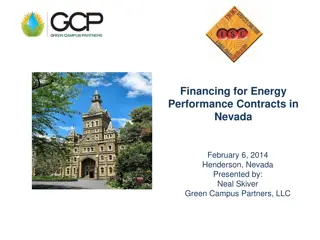 Financing for Energy  Performance Contracts in  Nevada