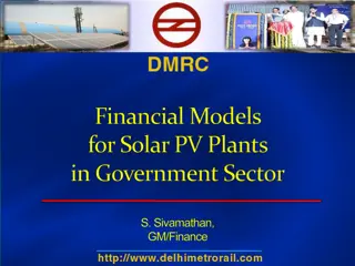 Financial Models  for Solar PV Plants  in Government Sector