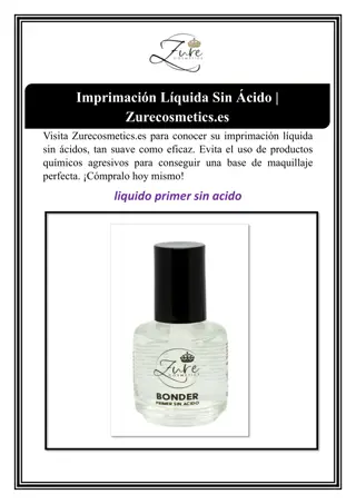Imprimación Líquida Sin Ácido | Zurecosmetics.es