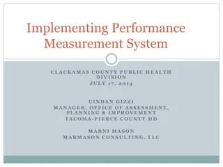 Implementing Performance Measurement System in Public Health Division