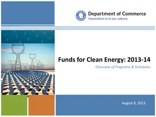 Overview of Clean Energy Funding Programs 2013-14