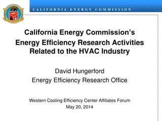California Energy Commission’s Energy Efficiency Research Activities Related to the HVAC Industry