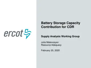 Battery Storage Capacity  Contribution for CDR