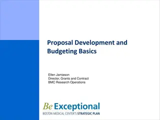 Proposal Development and Budgeting Basics