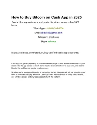 How to Buy Bitcoin on Cash App in 2025
