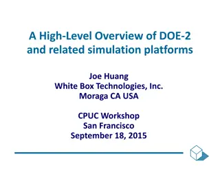 Overview of DOE-2 and Energy Simulation Platforms