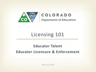 Educator Licensing Requirements in Colorado