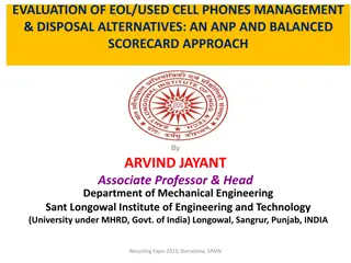 Evaluation of EOL/Used Cell Phones Management & Disposal Alternatives