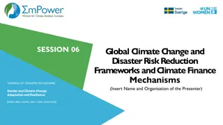 Global Climate Change and UNFCCC: Gender Perspective Journey