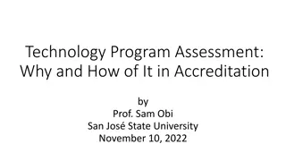 Importance of Technology Program Assessment in Accreditation