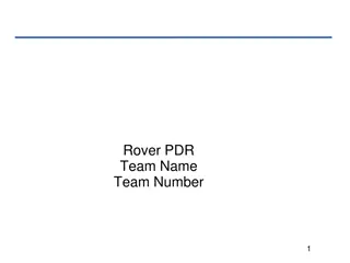 Rover PDR Team Presentation