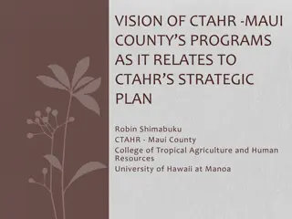 Vision of CTAHR Maui County Programs in Relation to Strategic Plan