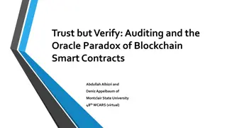 Audit and Oracle Paradox in Blockchain Smart Contracts