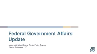 Federal Government Affairs Update - Congress To-Do List and Fiscal Year 2018 Funding Update