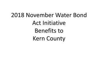 2018 November Water Bond Act Initiative Benefits to Kern County