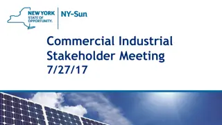 Commercial Industrial Stakeholder Meeting 7/27/17 NYC Energy Forum
