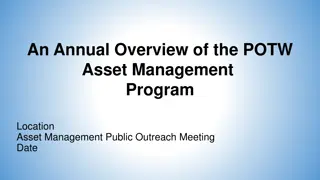 Annual Overview of POTW Asset Management Program