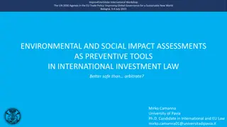 Preventive Role of Environmental and Social Impact Assessments in International Investment Law
