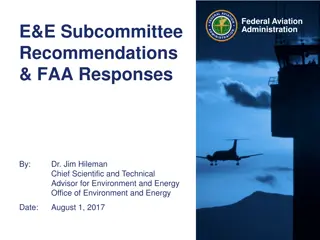 FAA Subcommittee Recommendations & Responses - Environment and Energy