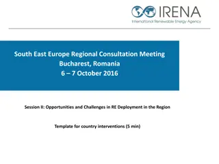 Opportunities and Challenges in RE Deployment in South East Europe