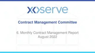 Monthly Contract Management Report August 2022