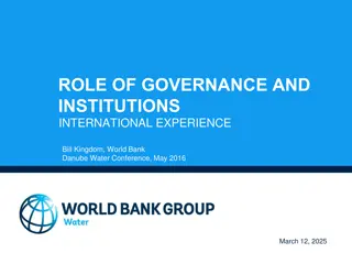 Role of Governance and Institutions in International Experience