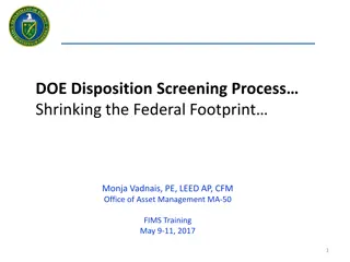 DOE Disposition Screening Process: Shrinking the Federal Footprint