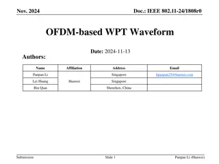 OFDM-based WPT Waveform Benefits and Flexibility