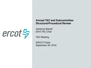 Annual TAC Review and Alignment with ERCOT Strategic Pillars