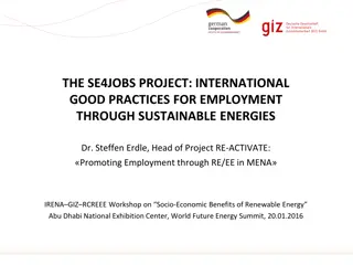 International Good Practices for Employment Through Sustainable Energies