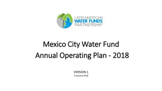 Mexico City Water Fund Annual Operating Plan 2018 Overview