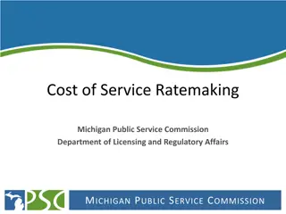 Michigan Public Service Commission - Rate Development and Ratemaking Process