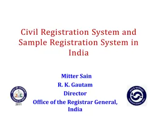 Civil Registration System in India - Overview and Challenges