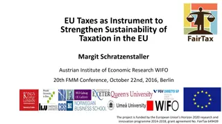 EU Taxes as Instrument to Strengthen Sustainability of Taxation in the EU