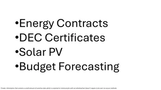Energy Contracts & Solar PV Budget Forecasting