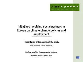 Social Partners in Europe on Climate Change Policies and Employment