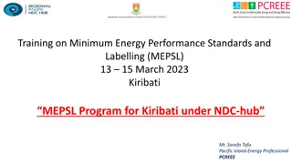 MEPSL Program for Kiribati: NDC Implementation Roadmap