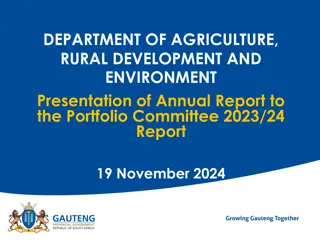 Annual Report on Agriculture, Rural Development & Environment 2023/24