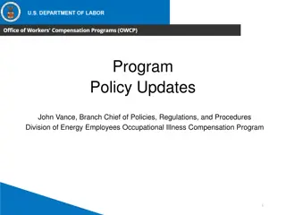 Energy Employees Occupational Illness Compensation Program Updates