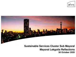 Sustainable Services Cluster Reflections October 2020