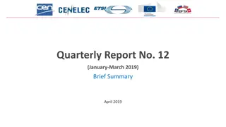 Quarterly Report No. 12 - Key Updates and Meetings Summary