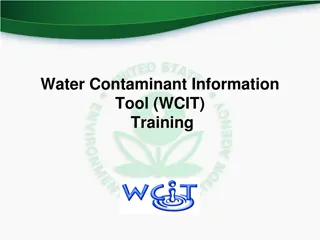 Water Contaminant Information Tool (WCIT) Training Overview