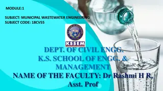 Municipal Wastewater Engineering - Need for Sanitation Methods