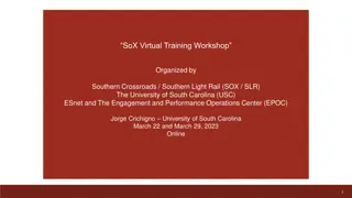 SOX/SLR Virtual Training Workshop by USC, ESnet