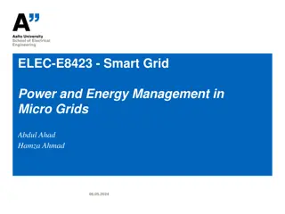 Smart Grid Power and Energy Management in Micro Grids