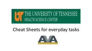 Cheat Sheets for Everyday Tasks Log In Process Order Fulfillment Process Overview