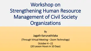 Strengthening Human Resource Management of Civil Society Organizations Workshop