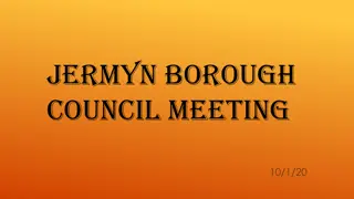 Jermyn Borough Council Meeting Agenda