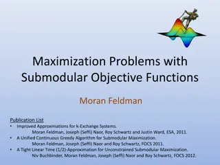 Maximization Problems with Submodular Objective: Improved Approximations and Algorithms