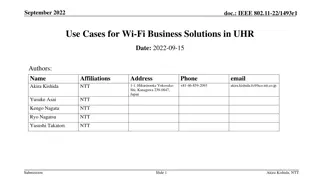 Use Cases for Wi-Fi Business Solutions in UHR